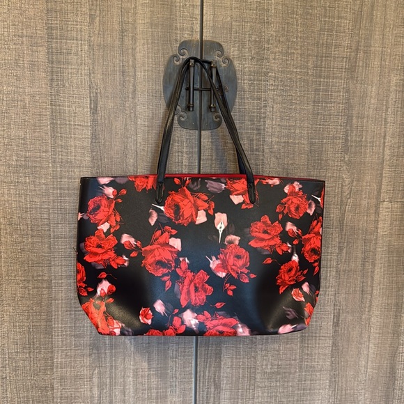 Victoria's Secret Black and Red Floral Tote - Picture 12 of 12